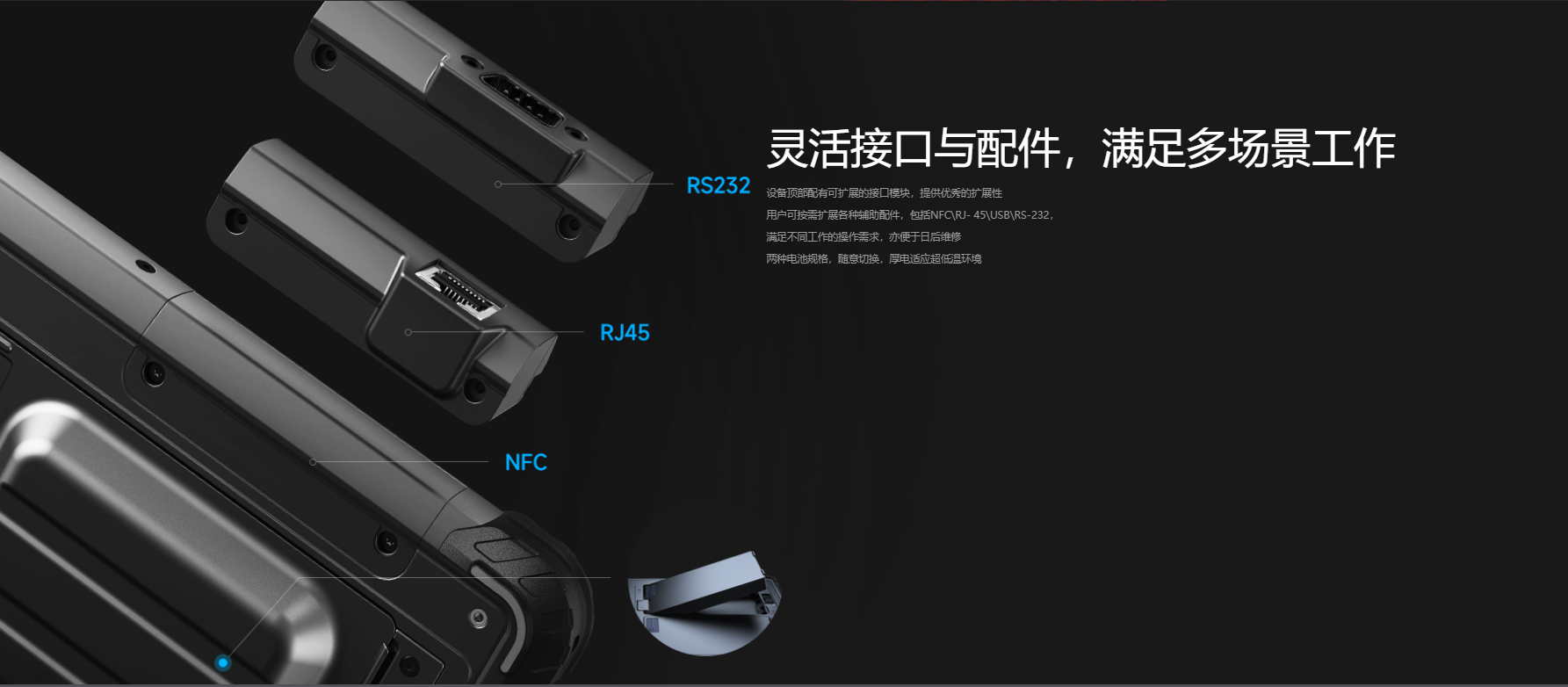 灵活接口与配件，满足多场景工作